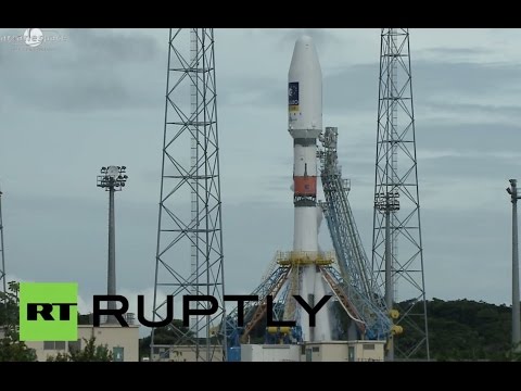 Старт российской ракеты-носителя «Союз-СТ-Б» во Французской Гвиане